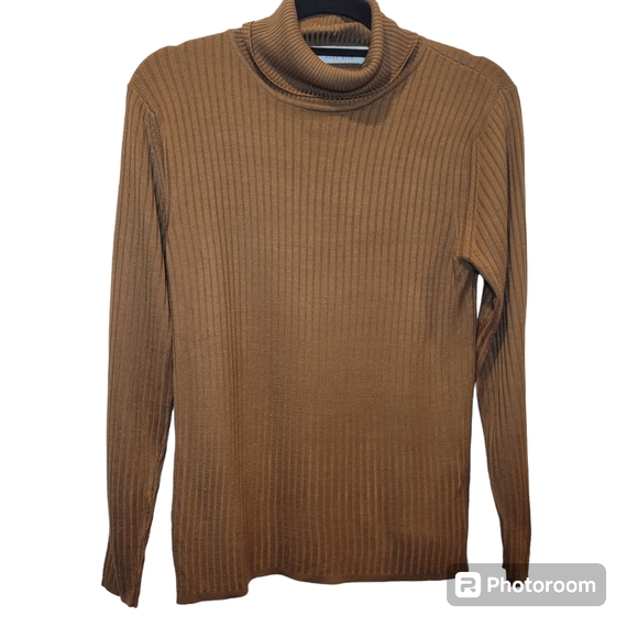 2 Valerie Stevens 100% Pure Silk Turtleneck Sweaters Women's Size Small - Picture 8 of 9